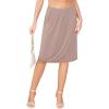 Lovasy Half Slip for Women Under Dress Lace Slip Skirt Anti-Cling Knee Length Underskirt S-3XL(Coffee)