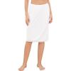 Lovasy Half Slip for Women Under Dress Lace Slip Skirt Anti-Cling Knee Length Underskirt S-3XL(White)