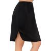 Lovasy Half Slips for Women Underskirt Anti-Static Short Mini Skirt with Floral Lace Trim Slip Dress for Skirt Dresses S-3XL(Black)