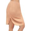 Lovasy Half Slips for Women Underskirt Anti-Static Short Mini Skirt with Floral Lace Trim Slip Dress for Skirt Dresses S-3XL(Deep Champagne)
