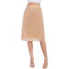 Lovasy Women Satin Half Slips Lace Long Underskirt Anti Static Under Skirt Soft Slip Dress for Skirts Dresses S-3XL(Deep Champagne)