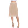 Lovasy Women Satin Half Slips Lace Long Underskirt Anti Static Under Skirt Soft Slip Dress for Skirts Dresses S-3XL(Nude)