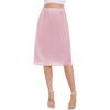 Lovasy Women Satin Half Slips Lace Long Underskirt Anti Static Under Skirt Soft Slip Dress for Skirts Dresses S-3XL(Rose Pink)
