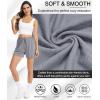 Lovasy Womens Casual Shorts Cotton Soft Pajama Bottom Drawstring High Waist Side Slit Pjs Shorts Sleepwear S-2XL(Gray)