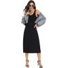 Lovasy Womens Full Slip Tank Top Dress Wide Straps Long Slips Underdress Soft Sleeveless Nightgown S-3XL(Black)
