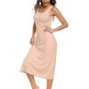 Lovasy Womens Full Slip Tank Top Dress Wide Straps Long Slips Underdress Soft Sleeveless Nightgown S-3XL(Nude)