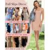 Lovasy Women’s Full Slips Cami Slip Mini Dress Adjustable Spaghetti Straps Basic Under Dresses Sleeveless Nightgown S-3XL(Camel)