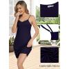 Lovasy Women’s Full Slips Cami Slip Mini Dress Adjustable Spaghetti Straps Basic Under Dresses Sleeveless Nightgown S-3XL(Navy Blue)