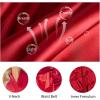 Lovasy Women’s Satin Robes Silky Short Robe Lightweight Sleepwear Bride Bridesmaids Bathrobes Dressing Gowns Loungewear S-XXL(Burgundy)
