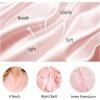 Lovasy Women’s Satin Robes Silky Short Robe Lightweight Sleepwear Bride Bridesmaids Bathrobes Dressing Gowns Loungewear S-XXL(Pink)
