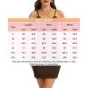 Lovasy Womens Full Slip Adjustable Straps Under Dress Lace Sexy Slips Dress Soft Cami Nightgown Lingerie S-3XL(Coffee)