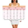 Lovasy Womens Full Slip Adjustable Straps Under Dress Lace Sexy Slips Dress Soft Cami Nightgown Lingerie S-3XL(White)