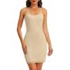 Lovasy Womens Full Slip Adjustable Straps Under Dress Lace Sexy Slips Dress Soft Cami Nightgown Lingerie S-3XL(Nude)