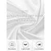 Lovasy Womens Silk Robe Lace Trim 3/4 Sleeve Kimono Robes Lightweight Satin Sexy Bride Bridesmaid Bathrobe Sleepwear S-XXL(White)
