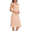 Lovasy Long Slip Dress for Women Lace Wide Straps Full Slips Tank Top Modal Soft Under Dresses Nightgown S-3XL(Nude)