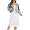 Lovasy Long Slip Dress for Women Lace Wide Straps Full Slips Tank Top Modal Soft Under Dresses Nightgown S-3XL(White)