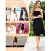 Lovasy Women’s Satin Half Slip Knee Length Underskirt with Lace Trim Anti-Static Smooth Under Dress Slips S-3XL(Black)