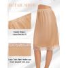 Lovasy Women’s Satin Half Slip Knee Length Underskirt with Lace Trim Anti-Static Smooth Under Dress Slips S-3XL(Deep Champagne)