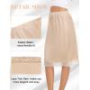 Lovasy Women’s Satin Half Slip Knee Length Underskirt with Lace Trim Anti-Static Smooth Under Dress Slips S-3XL(Nude)