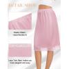 Lovasy Women’s Satin Half Slip Knee Length Underskirt with Lace Trim Anti-Static Smooth Under Dress Slips S-3XL(Pink)
