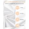 Lovasy Women’s Satin Half Slip Knee Length Underskirt with Lace Trim Anti-Static Smooth Under Dress Slips S-3XL(White)
