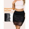 Lovasy Women’s Half Slips Floral Lace Slip Skirt Anti-static Underskirt Modal Short Under Dress S-XXL(Black)