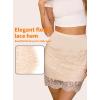 Lovasy Women’s Half Slips Floral Lace Slip Skirt Anti-static Underskirt Modal Short Under Dress S-XXL(Nude)