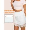 Lovasy Women’s Half Slips Floral Lace Slip Skirt Anti-static Underskirt Modal Short Under Dress S-XXL(White)