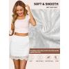 Lovasy Women’s Half Slips Floral Lace Slip Skirt Anti-static Underskirt Modal Short Under Dress S-XXL(White)