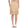 Lovasy Half Slips for Women Under Dresses Satin Slip Skirt Lace Long Anti Static Underskirt S-3XL(Deep Champagne)