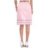 Lovasy Half Slips for Women Under Dresses Satin Slip Skirt Lace Long Anti Static Underskirt S-3XL(Rose Pink)