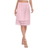 Lovasy Half Slips for Women Under Dresses Satin Slip Skirt Lace Long Anti Static Underskirt S-3XL(Rose Pink)
