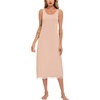 Lovasy Full Slip for Women Under Dress Wide Straps Long Slips Dresses Lace Sleeveless Tank Nightgown Sleepwear S-3XL(Nude)