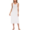 Lovasy Full Slip for Women Under Dress Wide Straps Long Slips Dresses Lace Sleeveless Tank Nightgown Sleepwear S-3XL(White)
