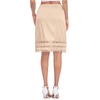 Lovasy Half Slips for Women Under Dresses Satin Slip Skirt Lace Long Anti Static Underskirt Nude,3X-Large
