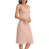 Lovasy Womens Full Slips Long Tank Tops Slip Dress with Lace Trim S-3XL | Basic Wide Straps Slip for Women Under Dresses,Sleeveless Nightgown,Modal Fabric,Soft,Anti-static,Lightweight,Breathable(Camel)