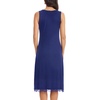 Lovasy Womens Full Slips Long Tank Tops Slip Dress with Lace Trim S-3XL | Basic Wide Straps Slip for Women Under Dresses,Sleeveless Nightgown,Modal Fabric,Soft,Anti-static,Lightweight,Breathable(Navy Blue)
