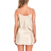Lovasy Women Satin Nightgown Sexy Lingerie Slip Dress S-XXL | Silk Sleepwear,V Neck Negligee Nightie,Adjustable Straps Mini Nightdress(Champagne)