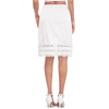 Lovasy Satin Half Slips for Women Under Dress Lace Underskirt S-3XL | Silky Long Slips Skirt,Anti-chafing,Anti Static Underskirt,Knee Length Underdress(White)