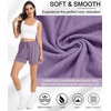 Lovasy Womens Casual Shorts Summer Pajamas Bottom S-2XL | Cotton,High Waist,Side Slit,Soft,Breathable,Sleep,Lounge,Sports,Comfy Shorts(Dark Purple)