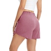 Lovasy Womens Casual Shorts Summer Pajamas Bottom S-2XL | Cotton,High Waist,Side Slit,Soft,Breathable,Sleep,Lounge,Sports,Comfy Shorts(Wine Red)