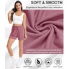 Lovasy Womens Casual Shorts Summer Pajamas Bottom S-2XL | Cotton,High Waist,Side Slit,Soft,Breathable,Sleep,Lounge,Sports,Comfy Shorts(Wine Red)