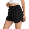 Lovasy Womens Casual Shorts Summer Pajamas Bottom S-2XL | Cotton,High Waist,Side Slit,Soft,Breathable,Sleep,Lounge,Sports,Comfy Shorts(Black)