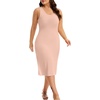 Lovasy Womens Plus Size Full Slip Wide Straps Under Dress 1XL-5XL(Camel)