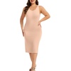 Lovasy Womens Plus Size Full Slip Wide Straps Under Dress 1XL-5XL(Nude)