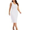 Lovasy Womens Plus Size Full Slip Wide Straps Under Dress 1XL-5XL(White)