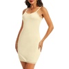 Lovasy Womens Slip Dress Adjustable Straps Mini Full Slips S-3XL(Apricot)