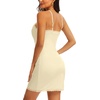 Lovasy Womens Slip Dress Adjustable Straps Mini Full Slips S-3XL(Apricot)