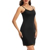 Lovasy Womens Slip Dress Adjustable Straps Mini Full Slips S-3XL(Black)