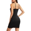 Lovasy Womens Slip Dress Adjustable Straps Mini Full Slips S-3XL(Black)